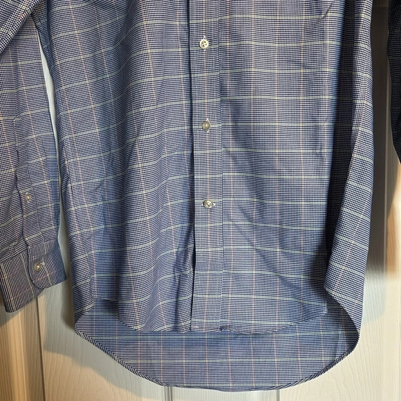 Lands’ End men’s blue non iron original oxford button down shirt size small - Picture 5 of 8